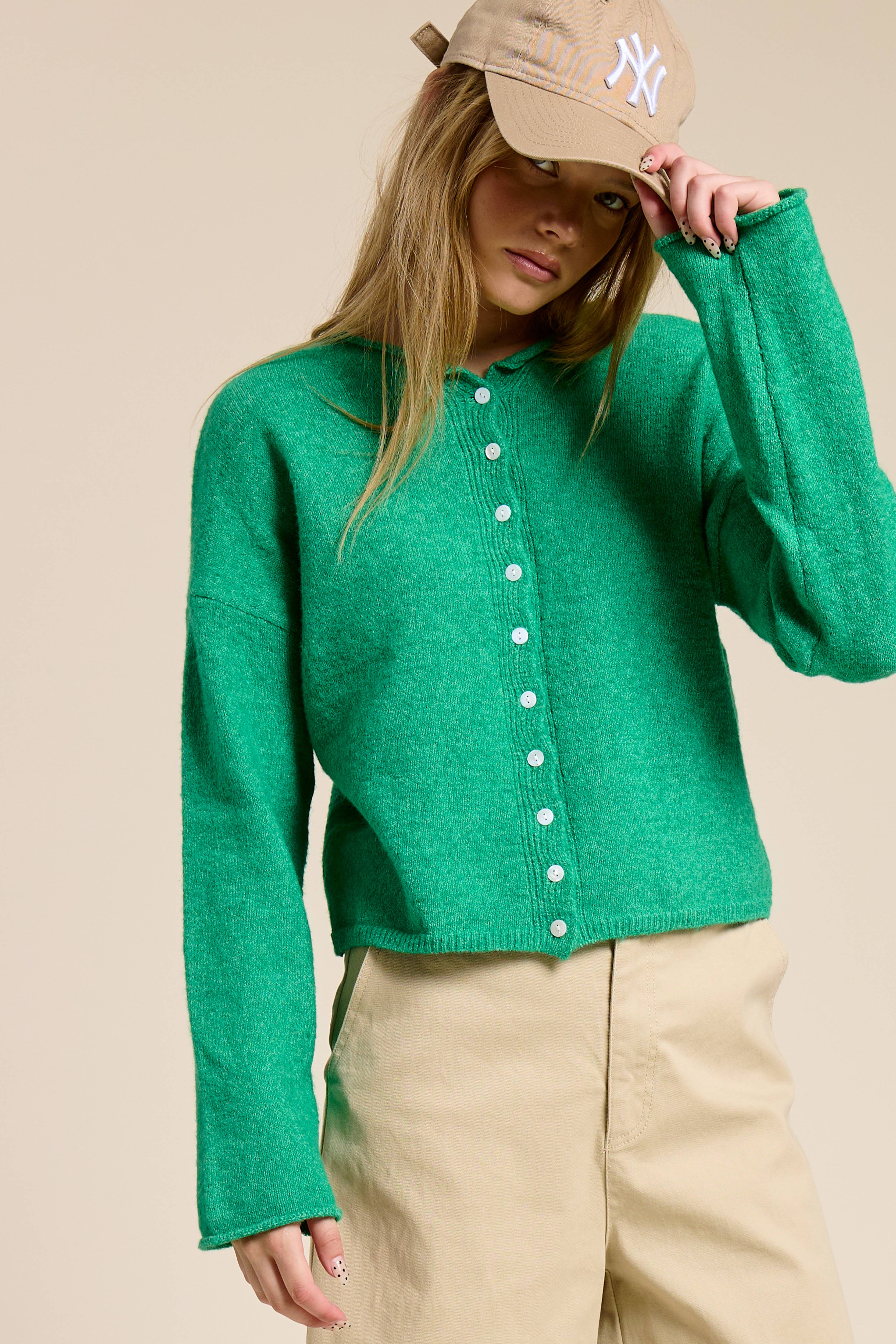 Mimosa - Wholesale Cardigan - Women's - Essential Button Down Cardigan Top26