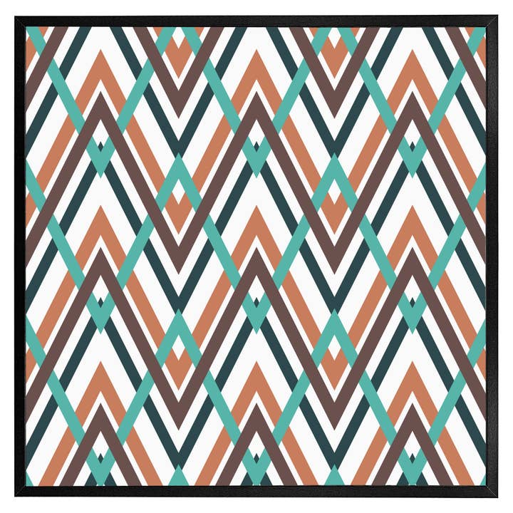 Coloured geometric zig zag (Picutre Frame) for wholesale by Benjamin Tate Design