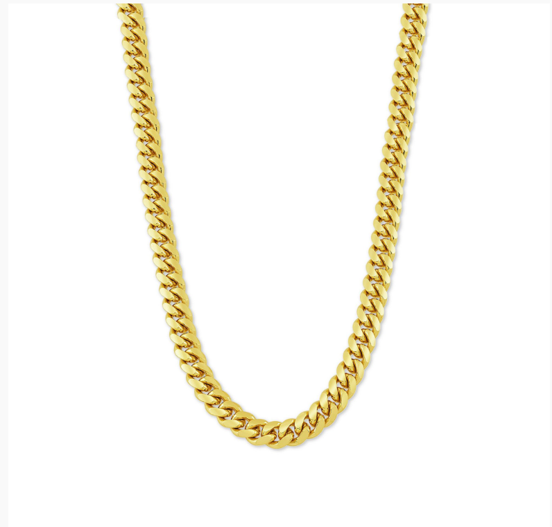 Aurora Jewels - Wholesale Link & Chain Necklace -  Miami Cuban Curb Chain 6.3mm0