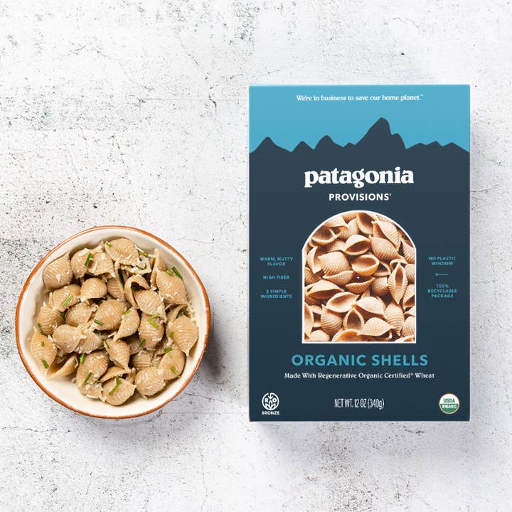 Patagonia Provisions - Wholesale Pasta - Organic Pasta Shells (12 oz box)