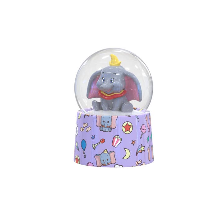 Disney Dumbo Smile Boxed 45mm Light Up Snow Globe for wholesale by Silver Buffalo