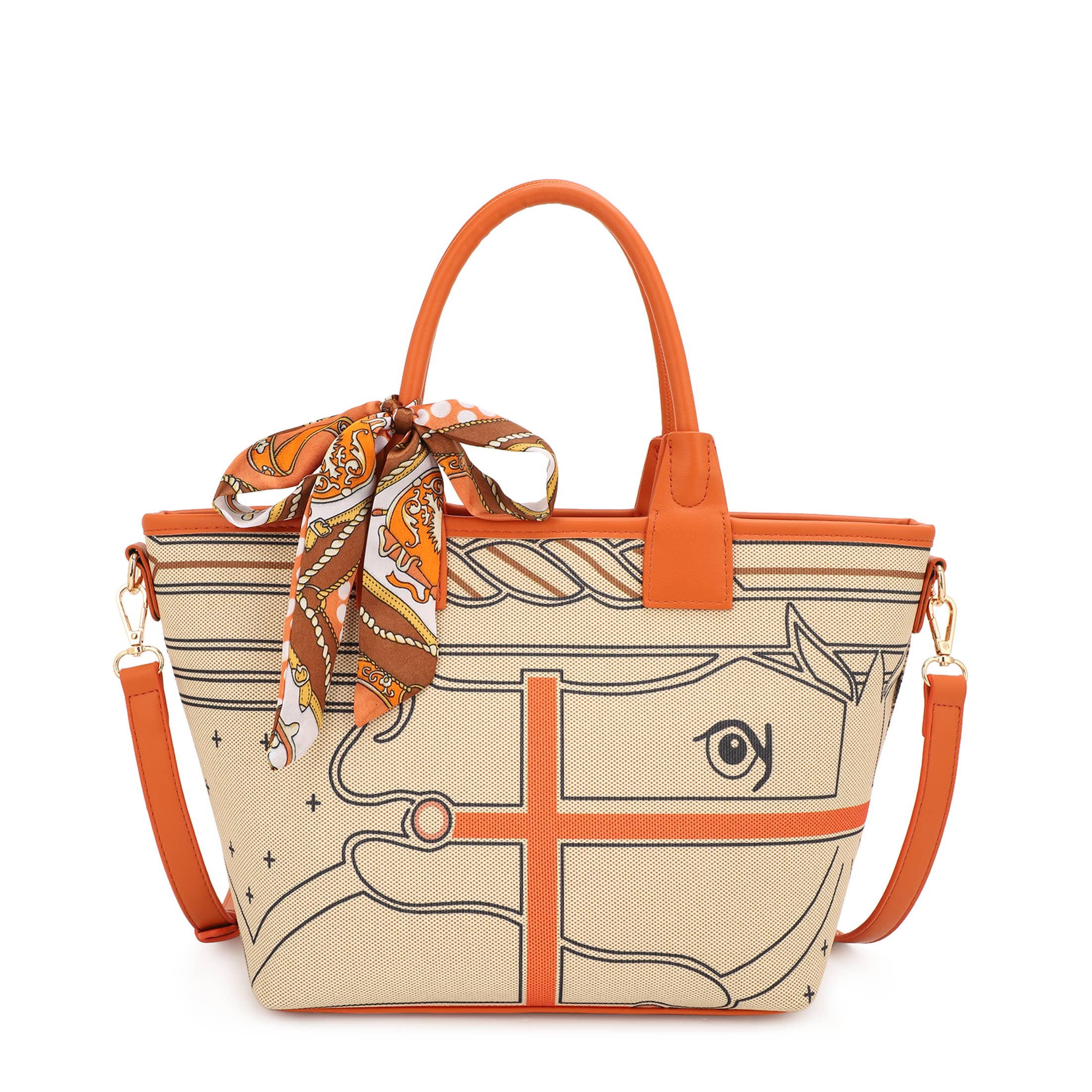 KAYLA+AVA - Wholesale Tote Bag - Women's - SHRIYA PRINTED TOTE BAG WITH SCARF5