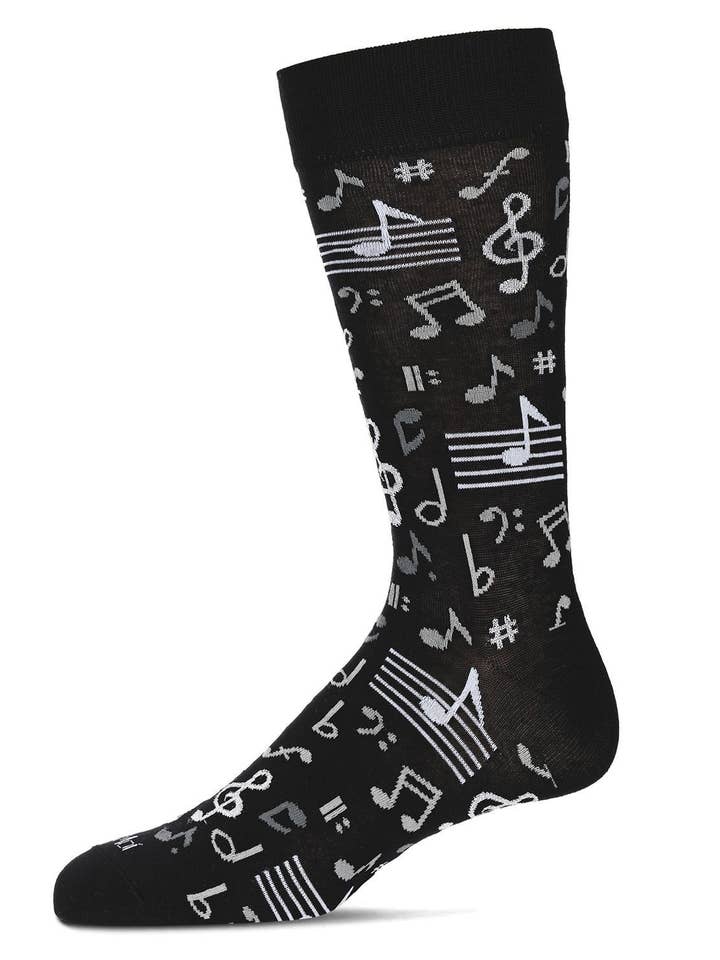 Musical Notes Mens Bamboo Crew for wholesale by Infinity Classics International Inc.