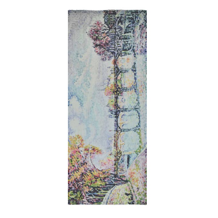 Paris Watercolor Scarf for wholesale by Dupatta Designs