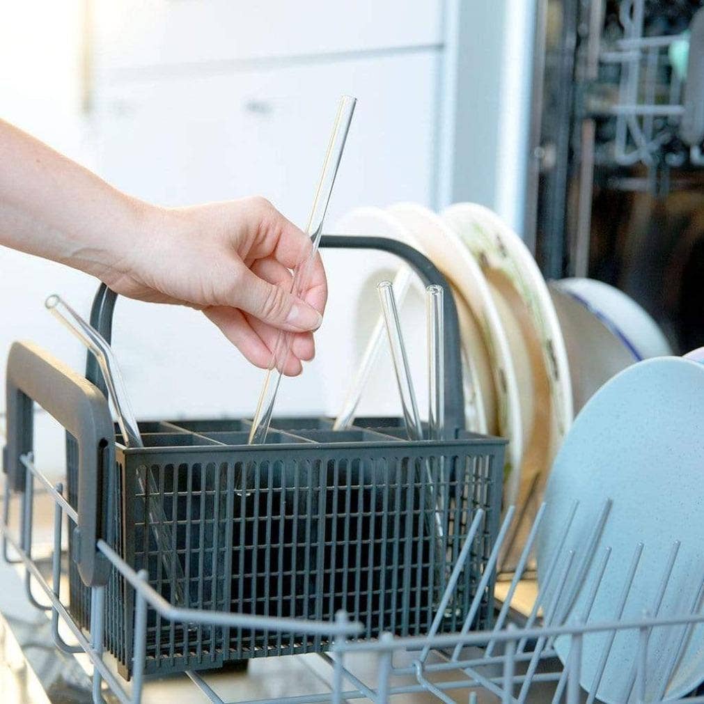 HALM Straws - Wholesale Drinking Straw - 6x 23cm (curved) glass straws2