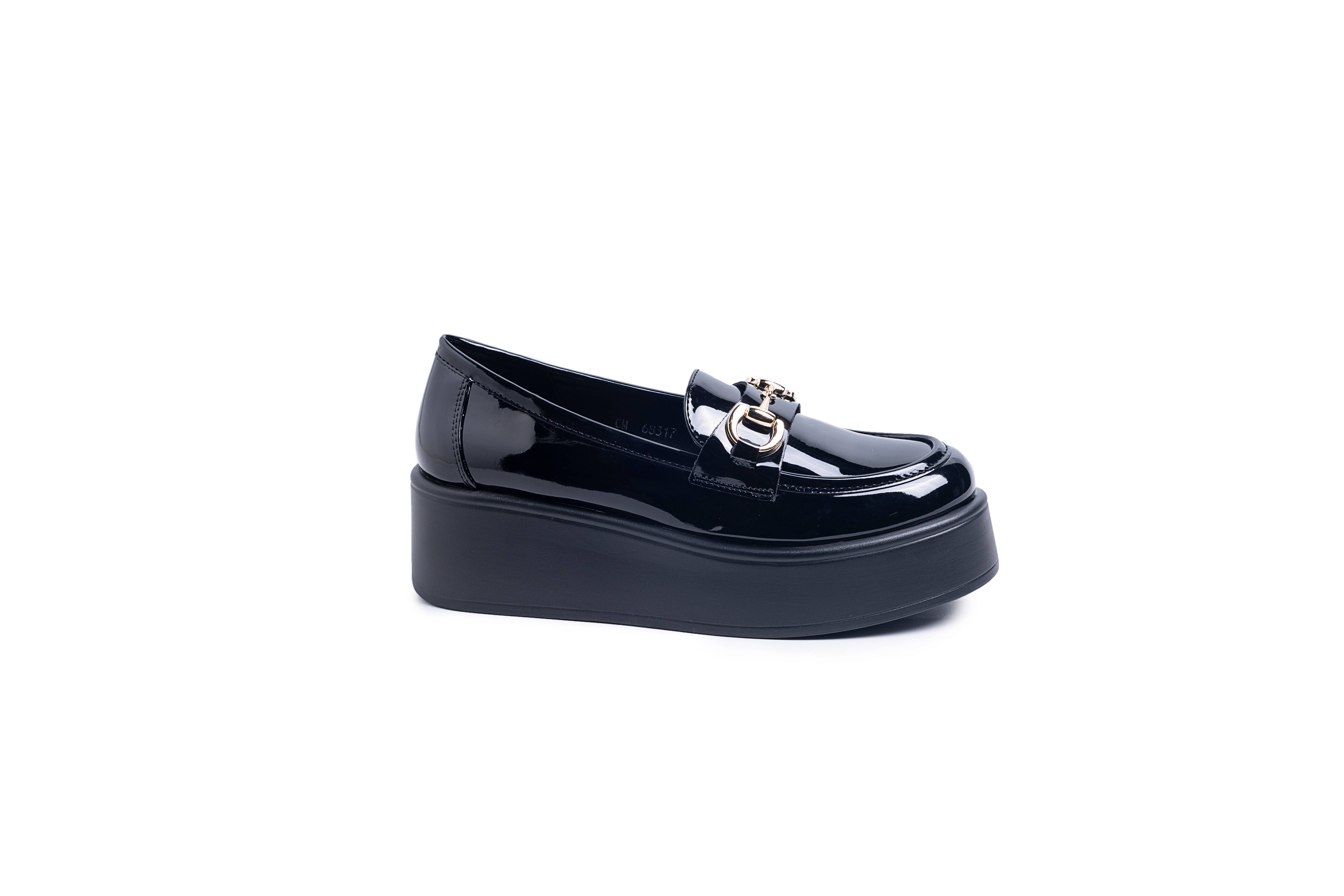 C'M PARIS - Wholesale Loafers - Women's - Platform Loafer with Metal Bit 683170