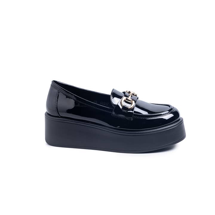 C'M PARIS - Wholesale Loafers - Women's - Platform Loafer with Metal Bit 68317