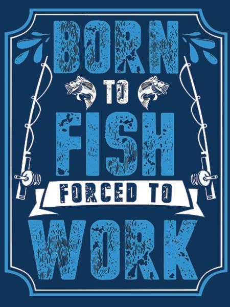 Sticker-Born To Fish for wholesale by Custom Decor
