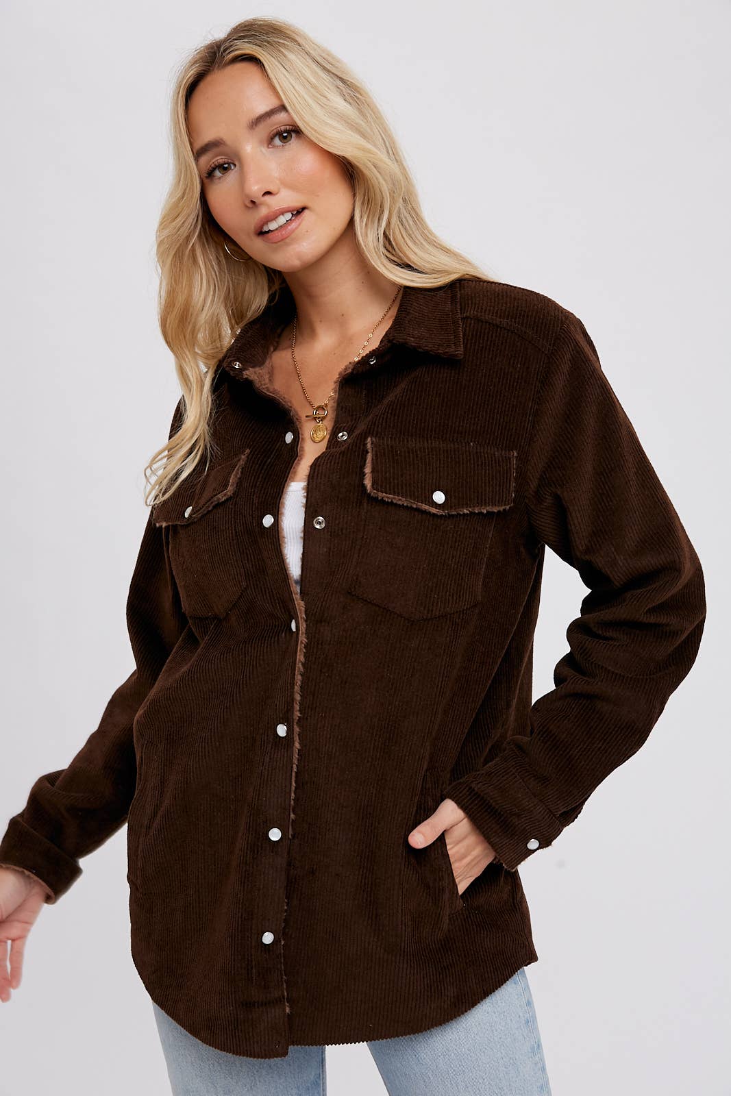 Bluivy - Wholesale Jacket - Women's - CORDUROY SHERPA-LINED JACKET34