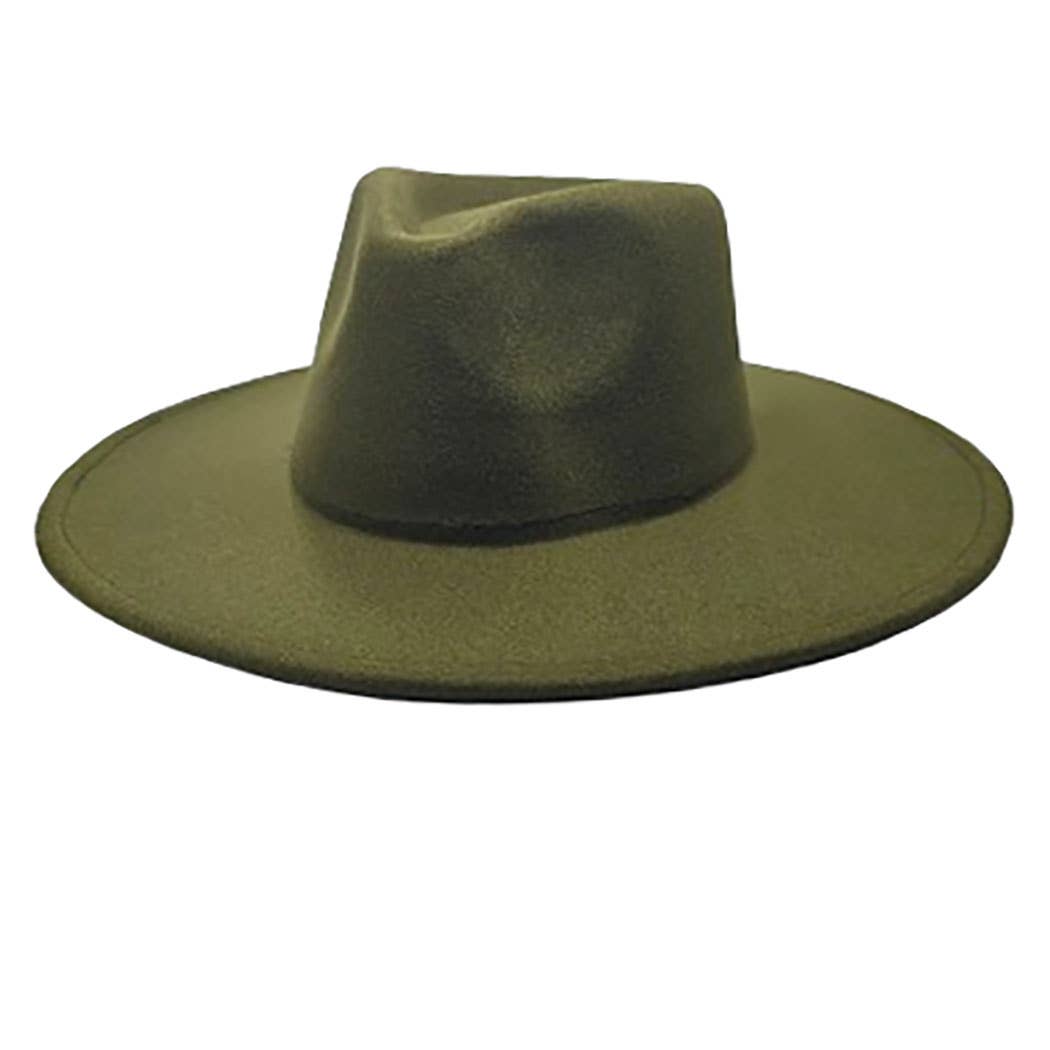 AdornWise – wholesale Fedora - Unisex – Vegan Felt Rancher Fedora Hat with Wide Brim14