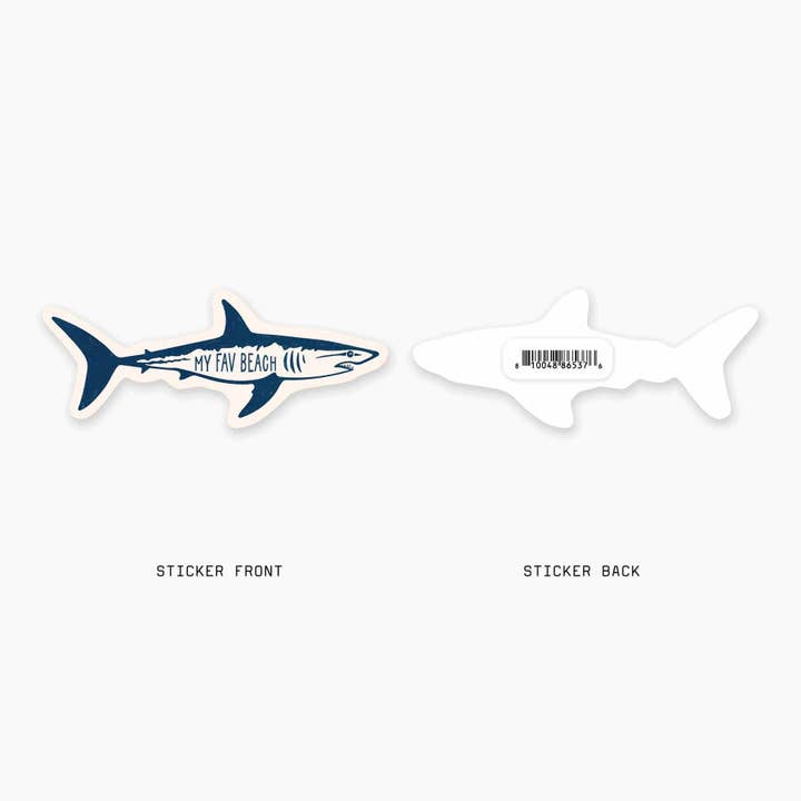 Nice Enough Stickers - Venta al por mayor Pegatina - Tiburón - Pegatina con Nombre de 3"