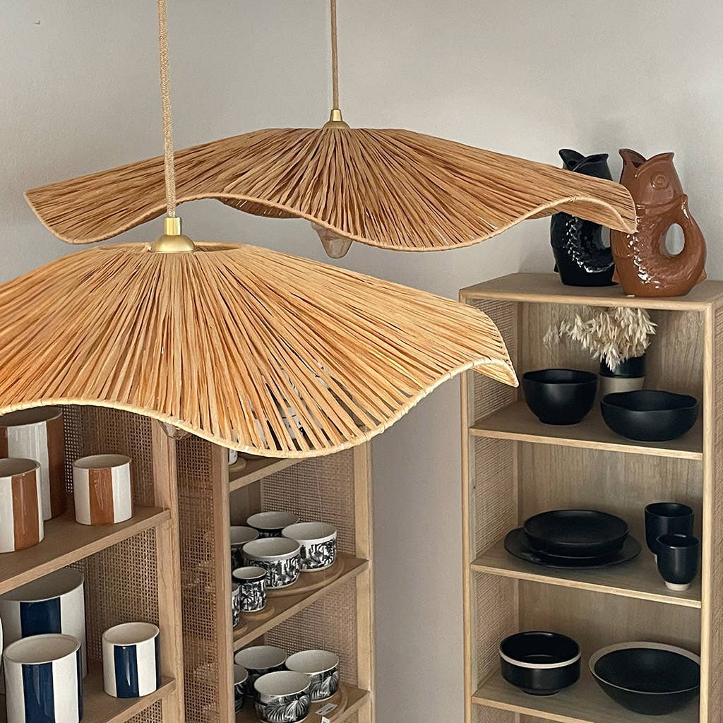 Opjet Paris – Großhandel Lampenschirme – Lampenschirm für Pendelleuchte, gewellt, D75 x H13 cm2