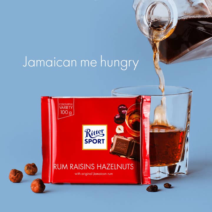 CANDYLO - Wholesale Chocolate Bar - Ritter Sport Rum Raisins Hazelnuts Chocolate 100g