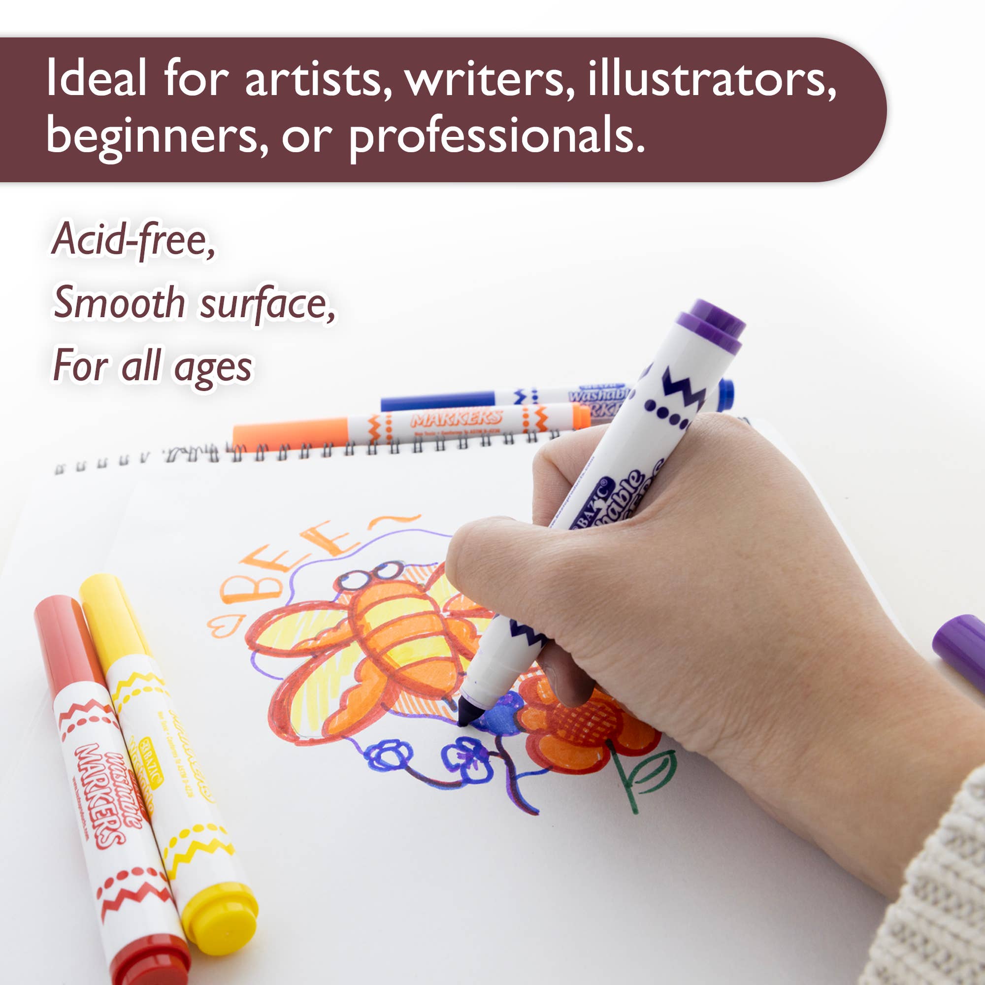 BAZIC Products - Wholesale Sketchbook/Sketchpad - Sketch Pad Top Bound Spiral 6"X 8"(50 Ct.)2