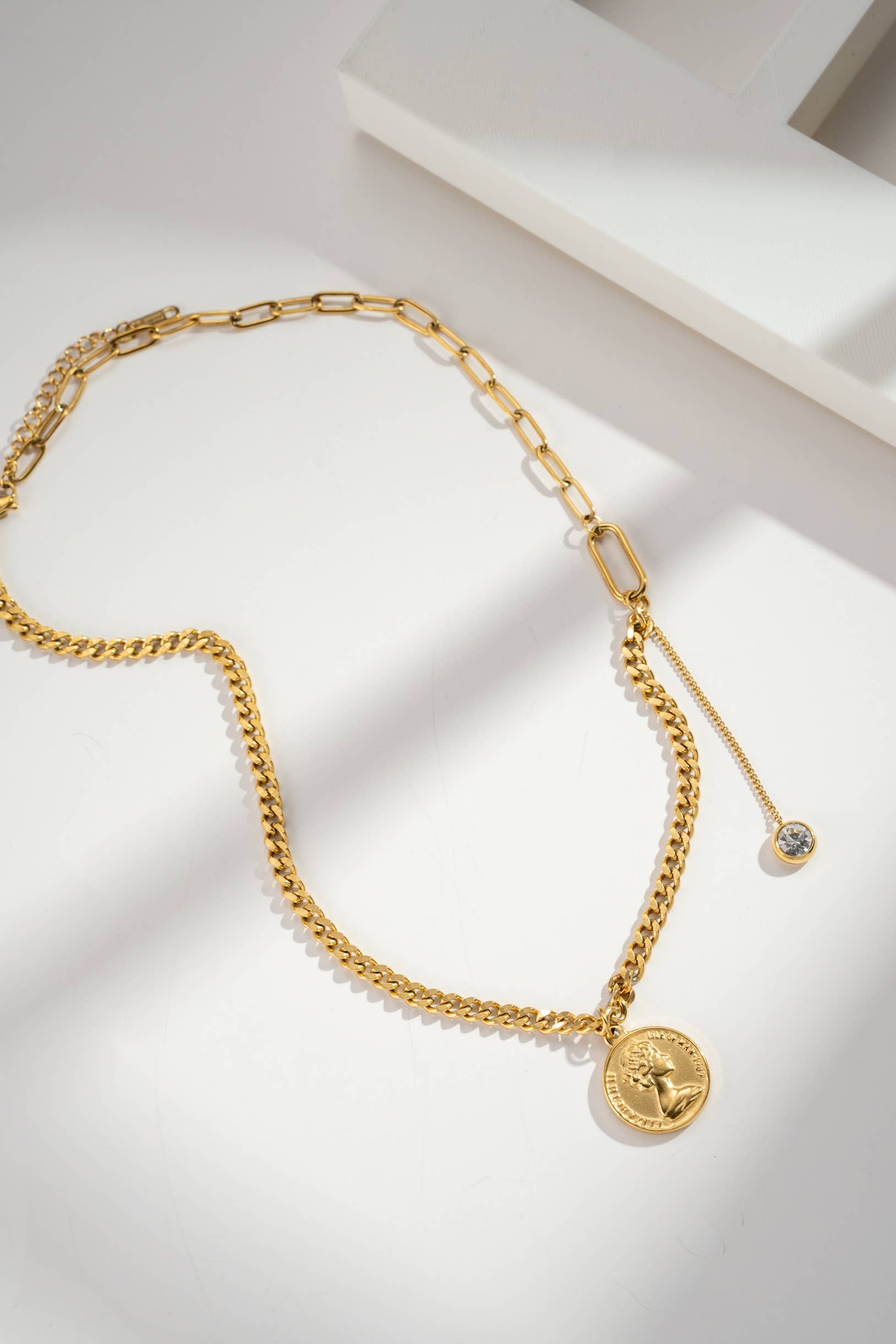 COSMOS - Wholesale Pendant/Charm Necklace - Engraved Golden Medal Necklace – Stainless Steel Jewelry Style1