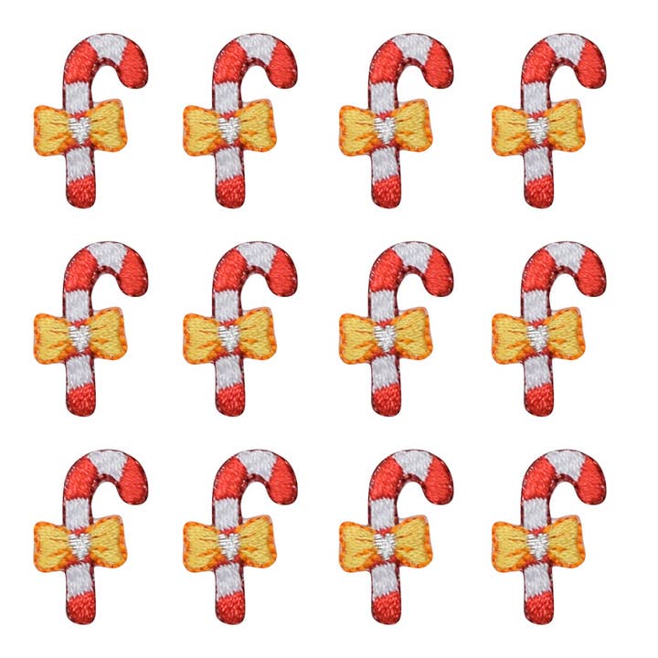 Ein Dutzend - Weihnachten, Zuckerstange, Hutleiste, Bügelaufnäher für den Großhandel von Wholesale Applique