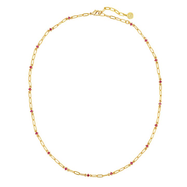 Collana con pietre preziose Catena - Rubino per la vendita all'ingrosso da parte di Leeada Jewelry