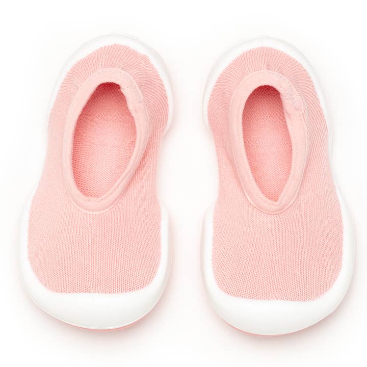Komuello first walker baby sock shoes - Flat - Pastel Pink for wholesale by Komuello