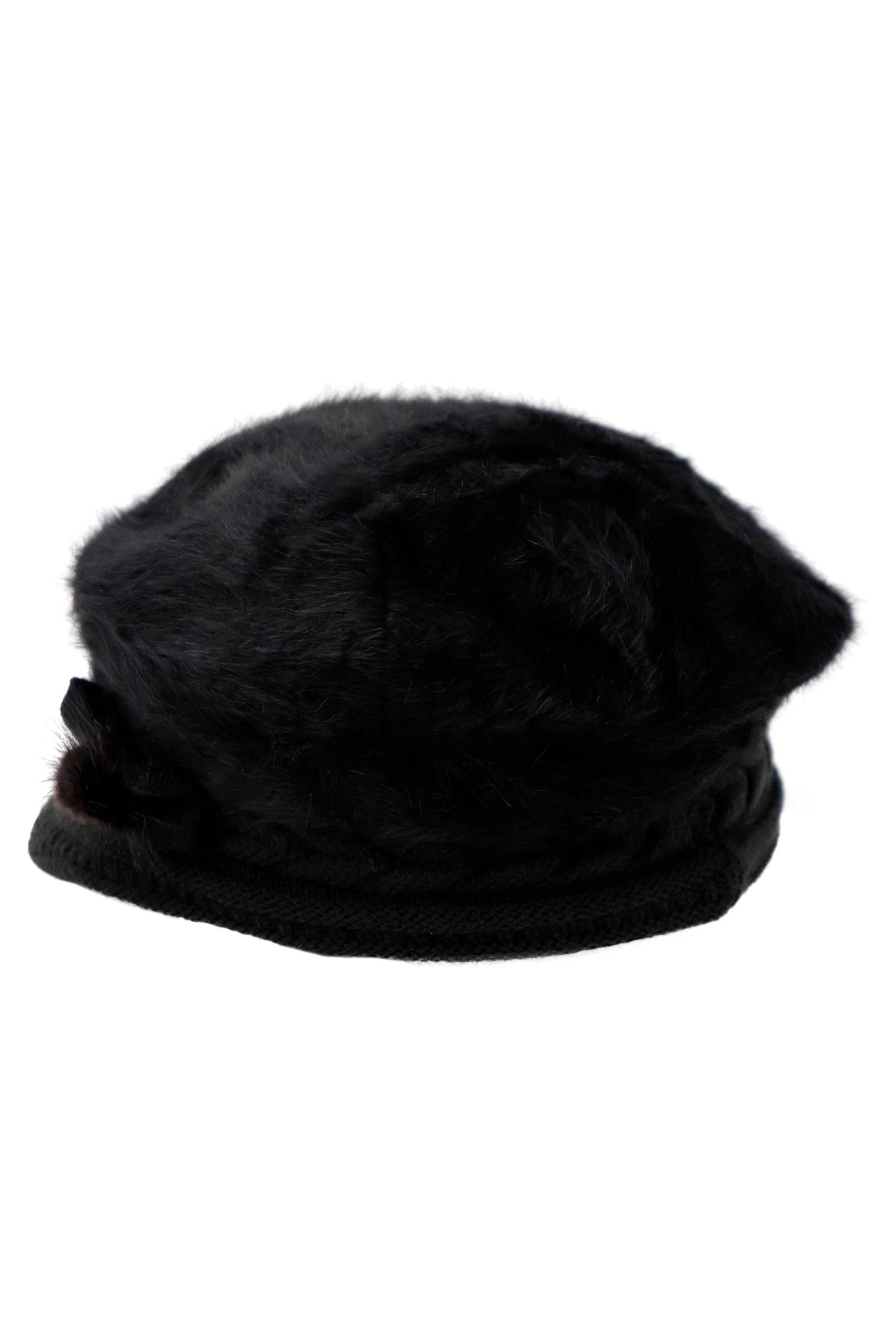 Cap Zone - Wholesale Newsboy/Schoolboy Hat - Women's - Vegan Angora Fur Chevron Knitted Fiddler Cap4