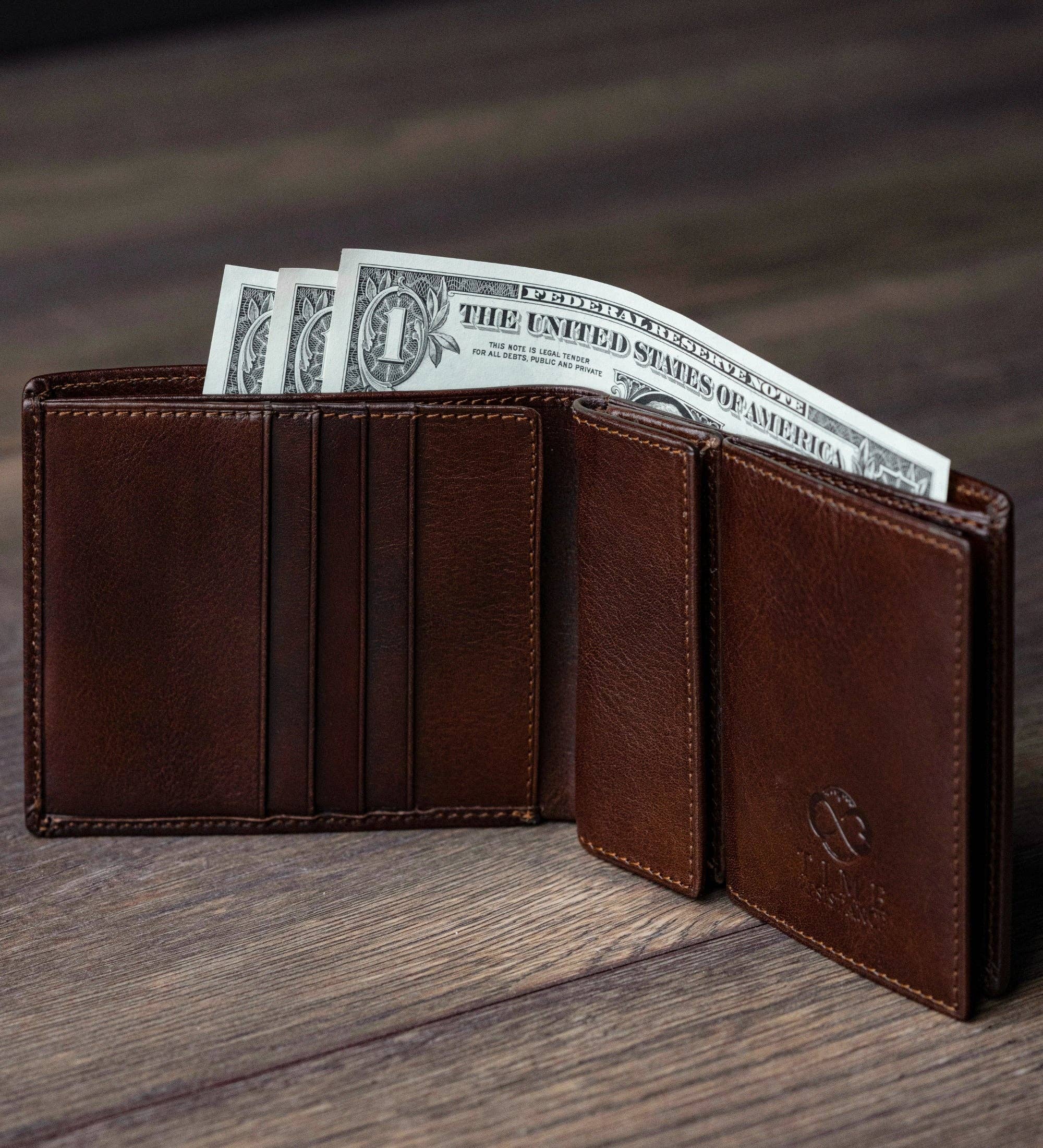 Time Resistance - Wholesale Wallet - Men's - Leather Bifold Wallet - Daniel45