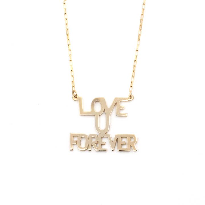 Collana Love You Forever Sunrise in oro 10 carati e 14 carati per la vendita all'ingrosso da parte di Love You More