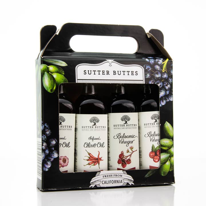 Sutter Buttes - Wholesale Food Gift Basket - Mini Sampler Gift Set – 2oz. Olive Oils & Balsamics1