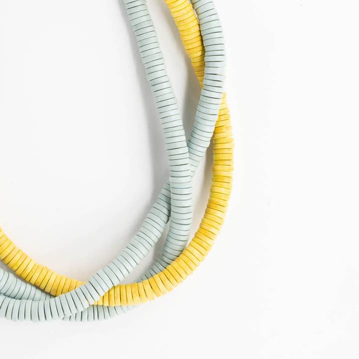 Bijondo - Wholesale Beaded/Pearl Necklace - Short handcrafted wooden necklace Jupiter1