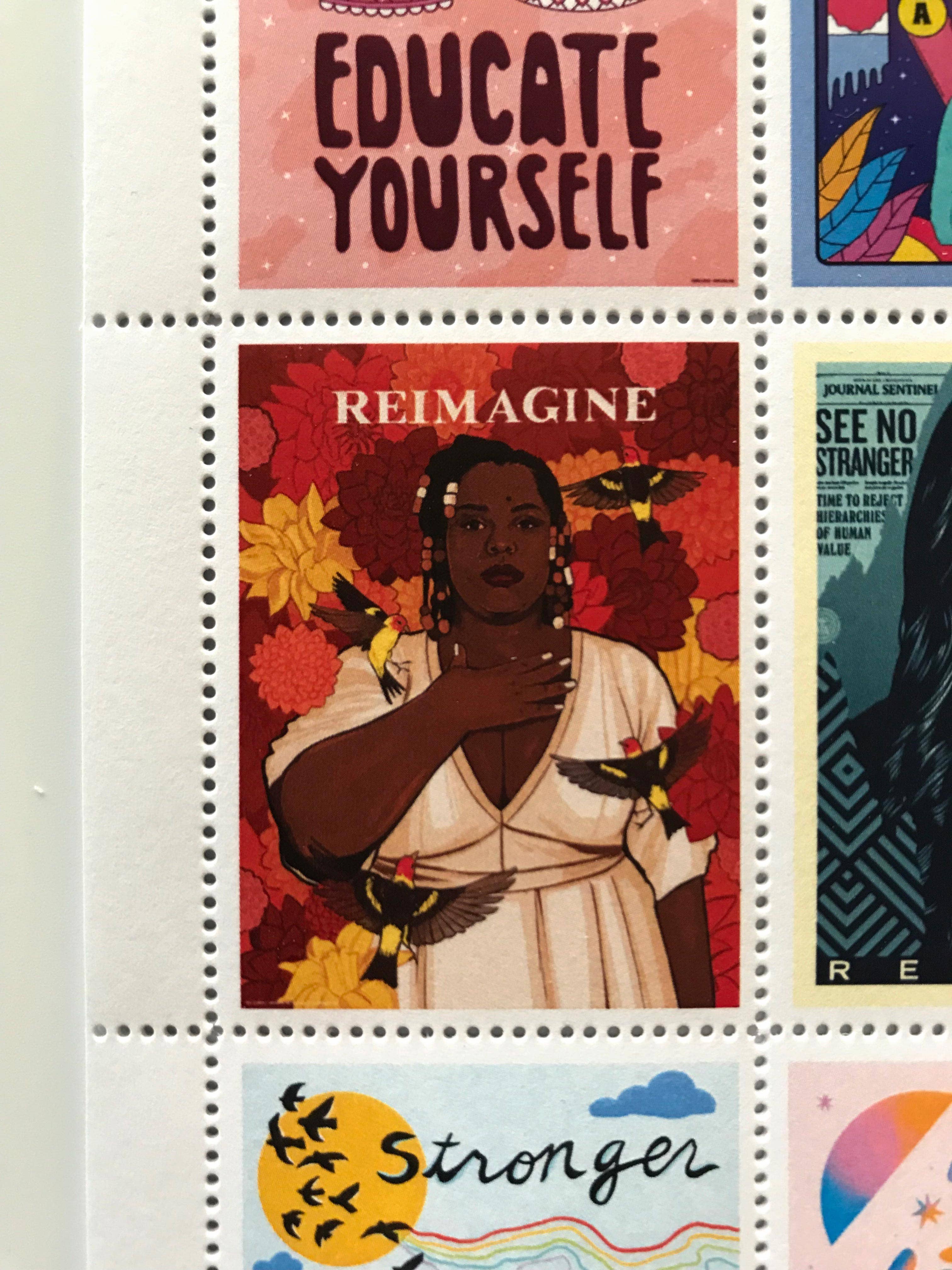 The Portland Stamp Company - Wholesale Rubber/Decorative Stamp - Amplifier Foundation AR Lick & Stick Benefit Stamps6