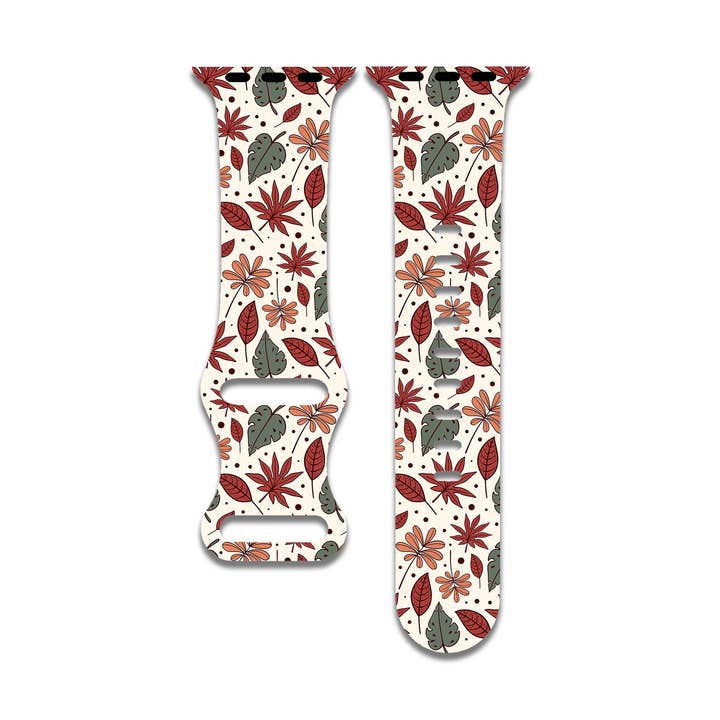 Autumn Leaves & Flower Band for Apple Watch 1-9, SE/Ultra for wholesale by The Printed Llama
