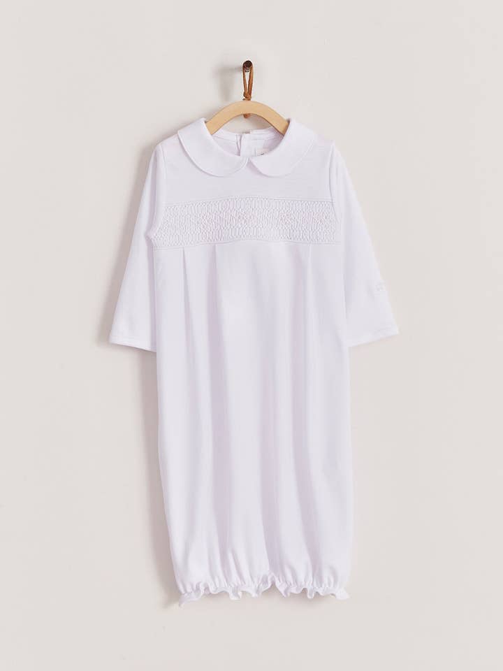 Robe de nuit pour bébé à smocks pour la vente par babycottons