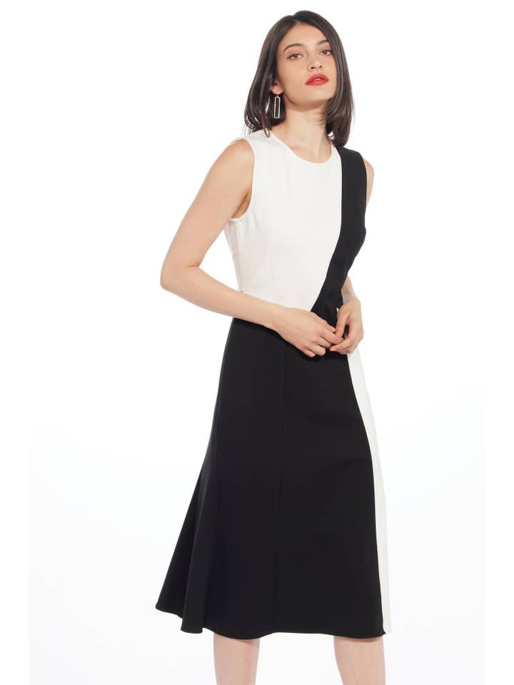 Eva Franco - Wholesale Dress - Women's - Zen Dress - Black and White3