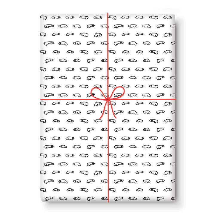 Dick Gift Wrapping Paper (Single Sheet) for wholesale by Smitten Kitten