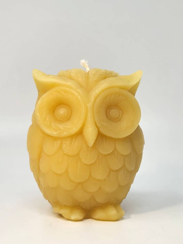 Wise Old Owl Candle for wholesale by Radiant Angel Candle Co