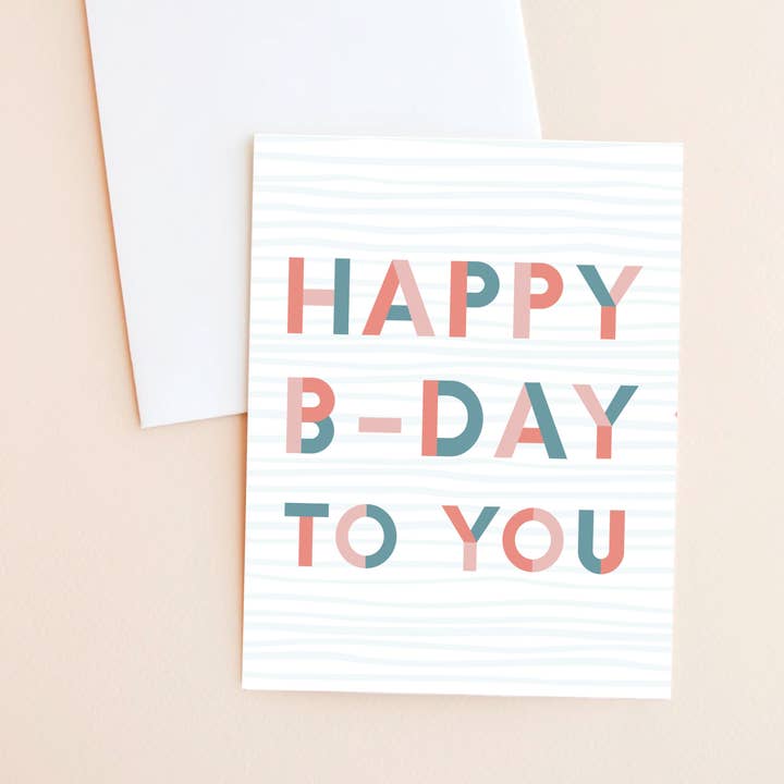 Happy B-Day - Geburtstagskarte für den Großhandel von Made by Marigold