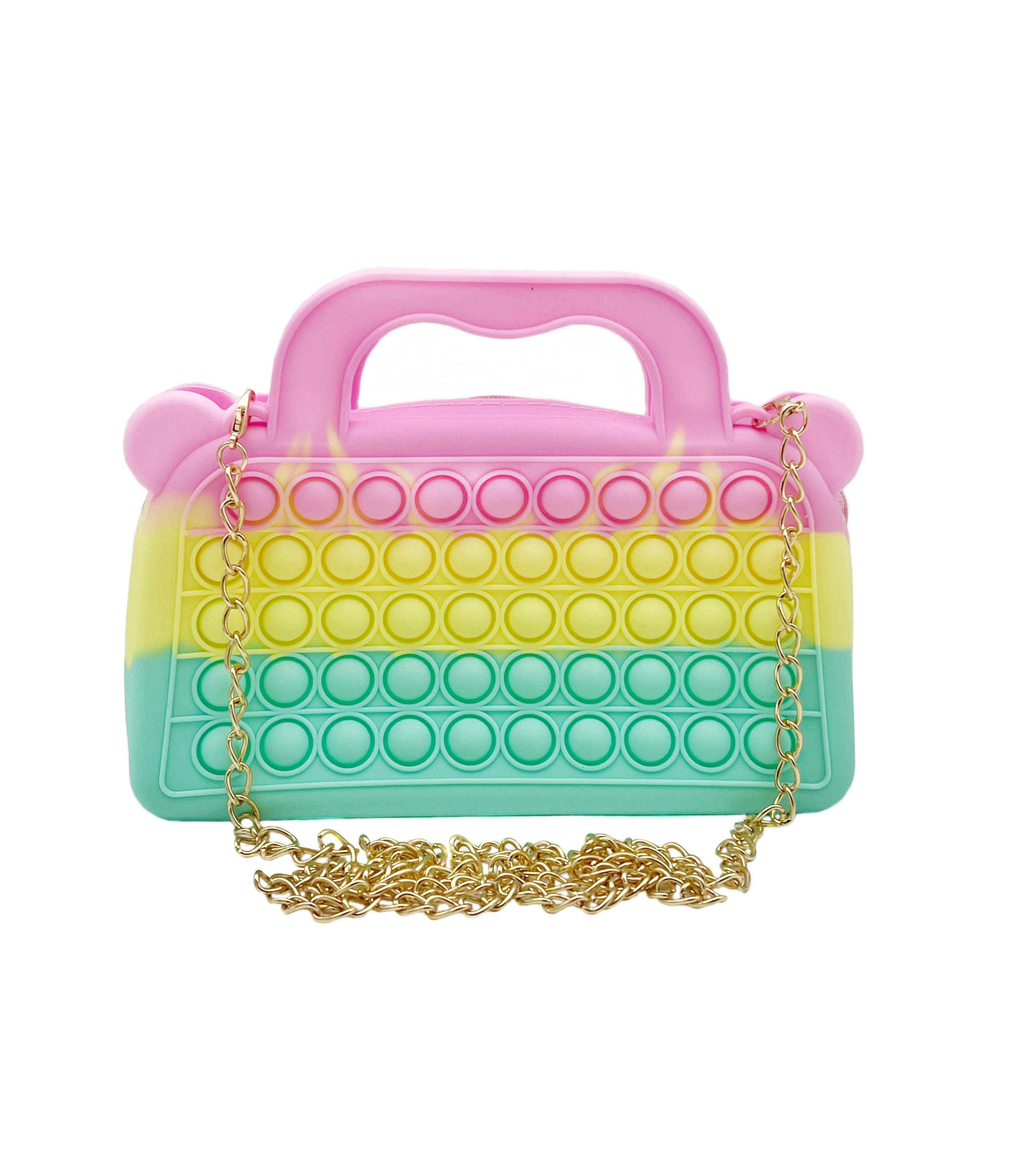 Mavi Bandz - Wholesale Crossbody Bag - Kids - On Sale!!!  Fidget Pop Pastel Purse with Gold Chain Strap1