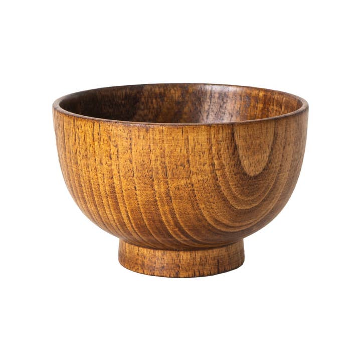 Urban Tokyo - Wholesale Bowl - 4"D Wooden Rice or Soup Bowl (12/144)