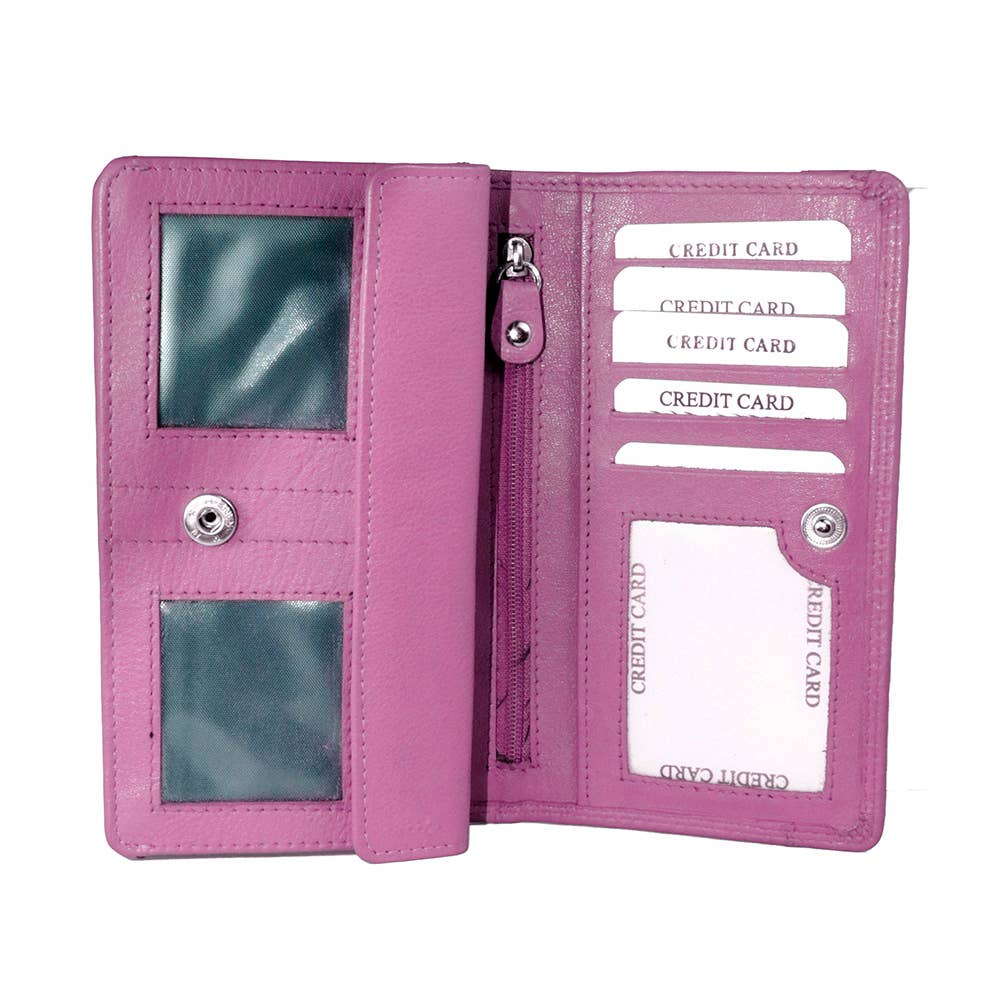 Arrigo - Wholesale Wallet - Women's - Wallet Leather Ladies RFID - Leather Woman Harmonica Wallet13
