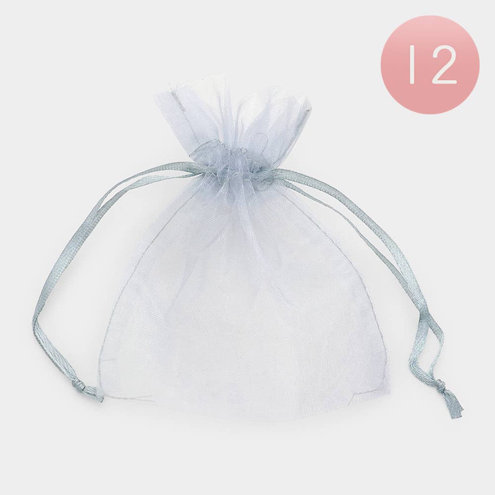 Sensibling Corp. - Vente Pochette cadeau - 12PCS - 4 X 5 Sacs Cadeaux en Organza avec Ruban13