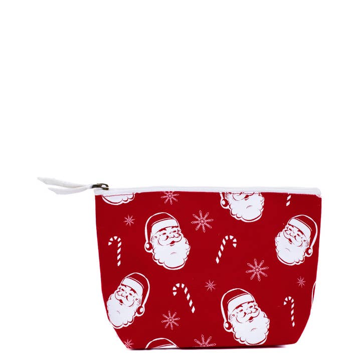 Candy Cane Cutie Cosmetic Bag Red/White/Pink 10.25x6.75x3 for wholesale by The Royal Standard