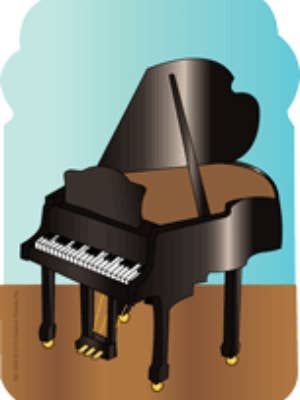 Groot notitieblok - Piano voor wholesale door Creative Shapes Etc.