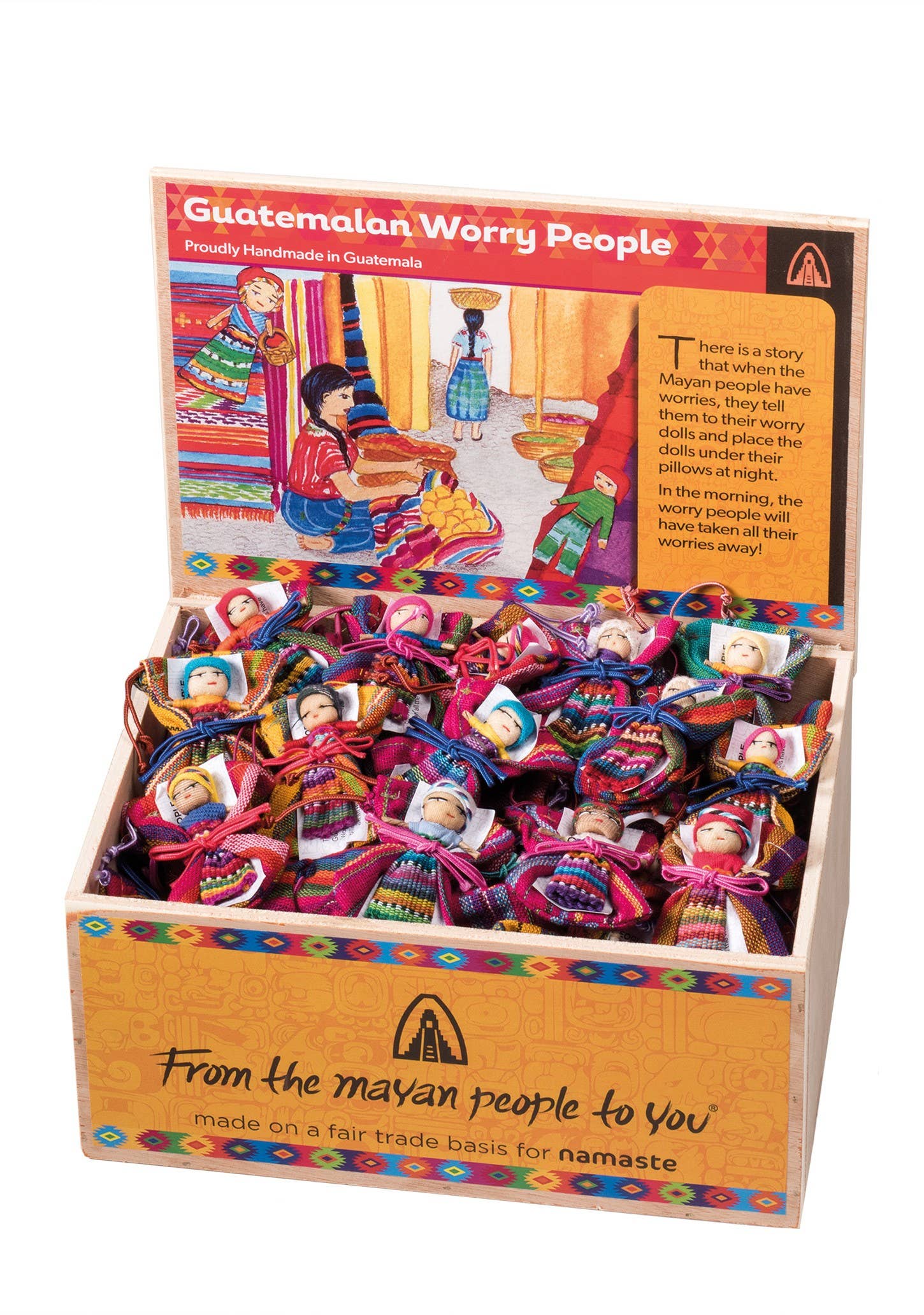 Namaste – wholesale Milestone art/keepsake – Child & baby – Large Worry Doll With Bag2