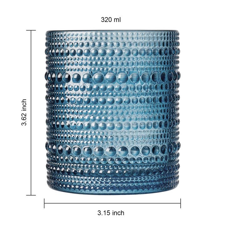 The Wine Savant / Khen Glassware – Engroshandel Cocktail-/likørglas – Spring Hobnail Tumbler drikkeglas sæt | 6 sæt | 11 OZ1