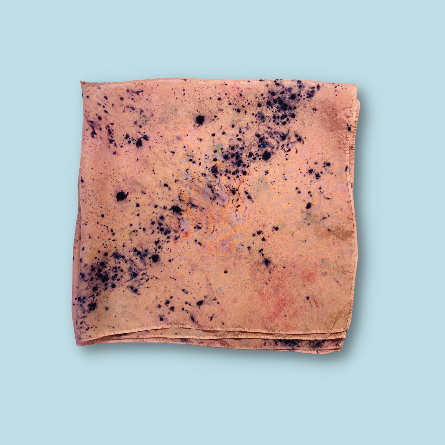 The Materials Design Co. - Wholesale Bandana - Women's - Iris Speckle Silk Bandana - Botanically Dyed1