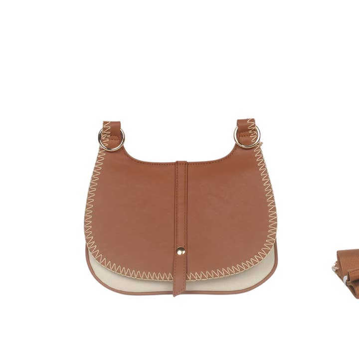 CROSSBODY BAG WITH FABRIC MATERIAL. for wholesale by MIA LAROUGE