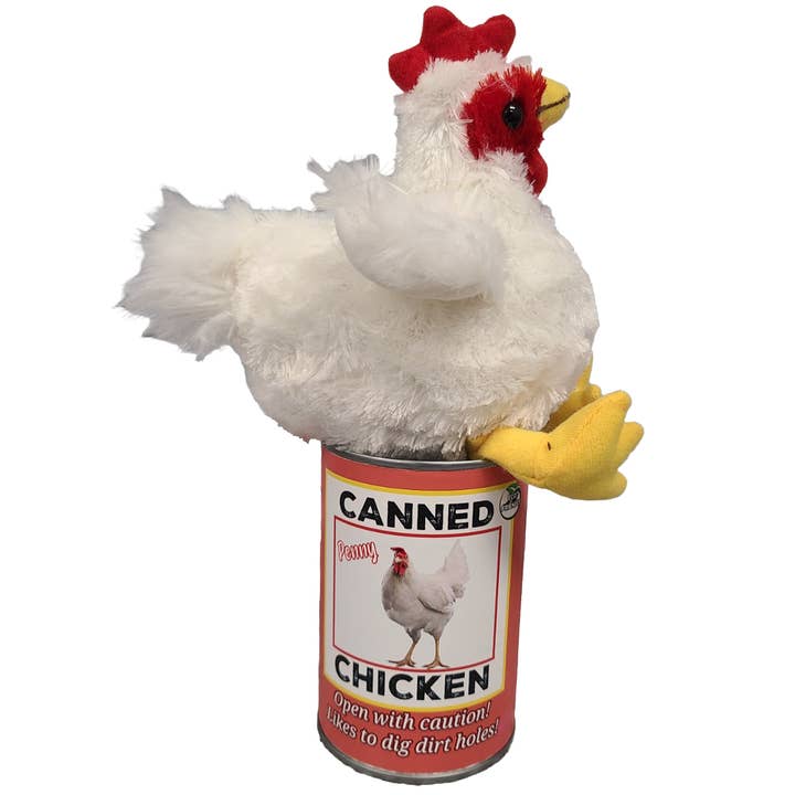 Canned Chicken | Farm Animal Plush w/Jokes | Unique Gift for wholesale by Heavenly Scents