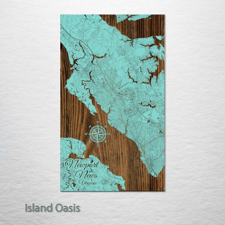 Fire and Pine Wood Maps - Wholesale Map - Virginia: Newport News Street Map
