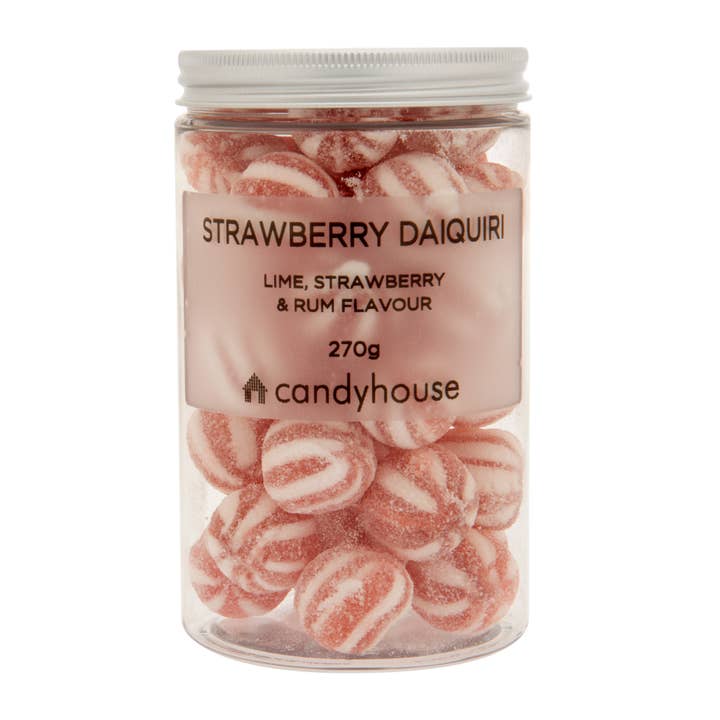 Candyhouse Ltd – wholesale Boiled sweets – Strawberry Daiquiri Hard Boiled Sweet in Tall Jar