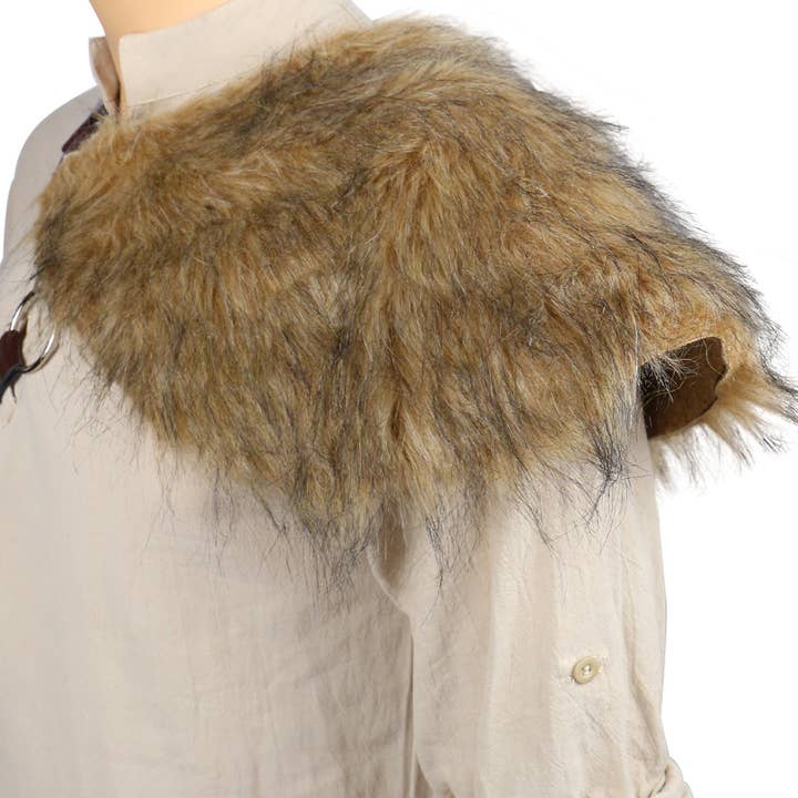 Medieval Viking Leather Shoulder Armor Cloak for Men for wholesale by SALINA TRADING INC