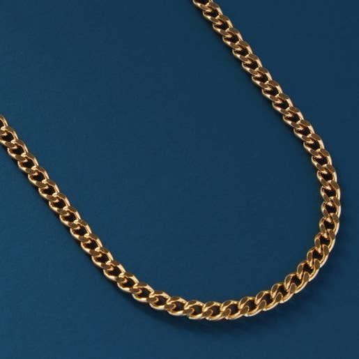 We Are All Smith - Wholesale Link & Chain Necklace - 3.5 mm Gold Cuban Chain Necklace2