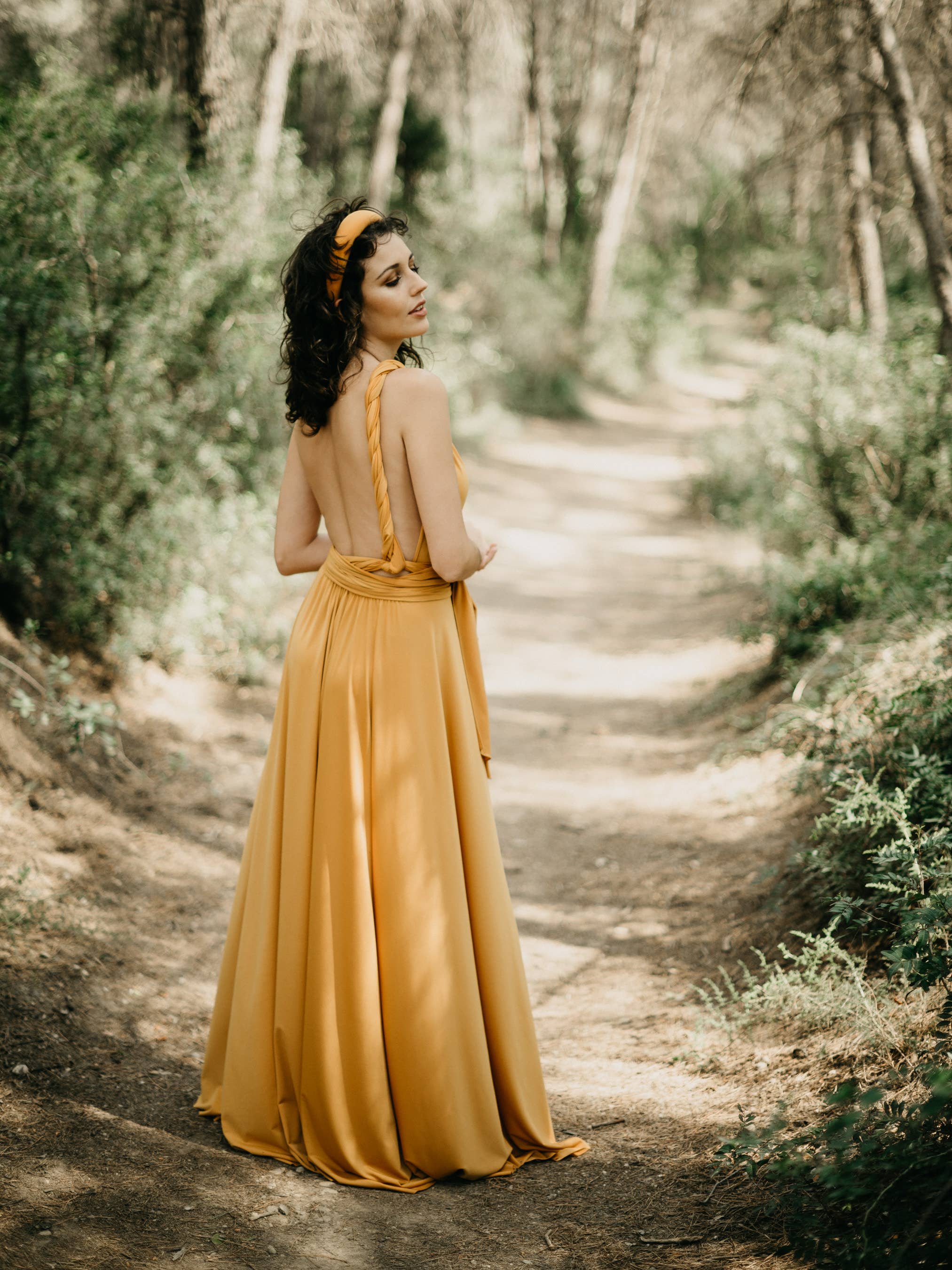 CEYLAN BCN – Engroshandel Kjole - Dame – Maxi-kjole i sennepsfarve4